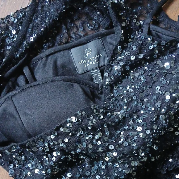 Adrianna Papell Sequin Coktail Dress - Picture 9 of 11